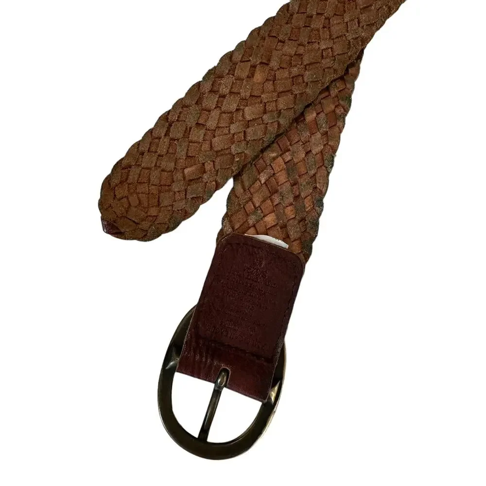 American Eagle Outfitters | Size S/M Metallic Gold Brown Woven Distressed Buckle